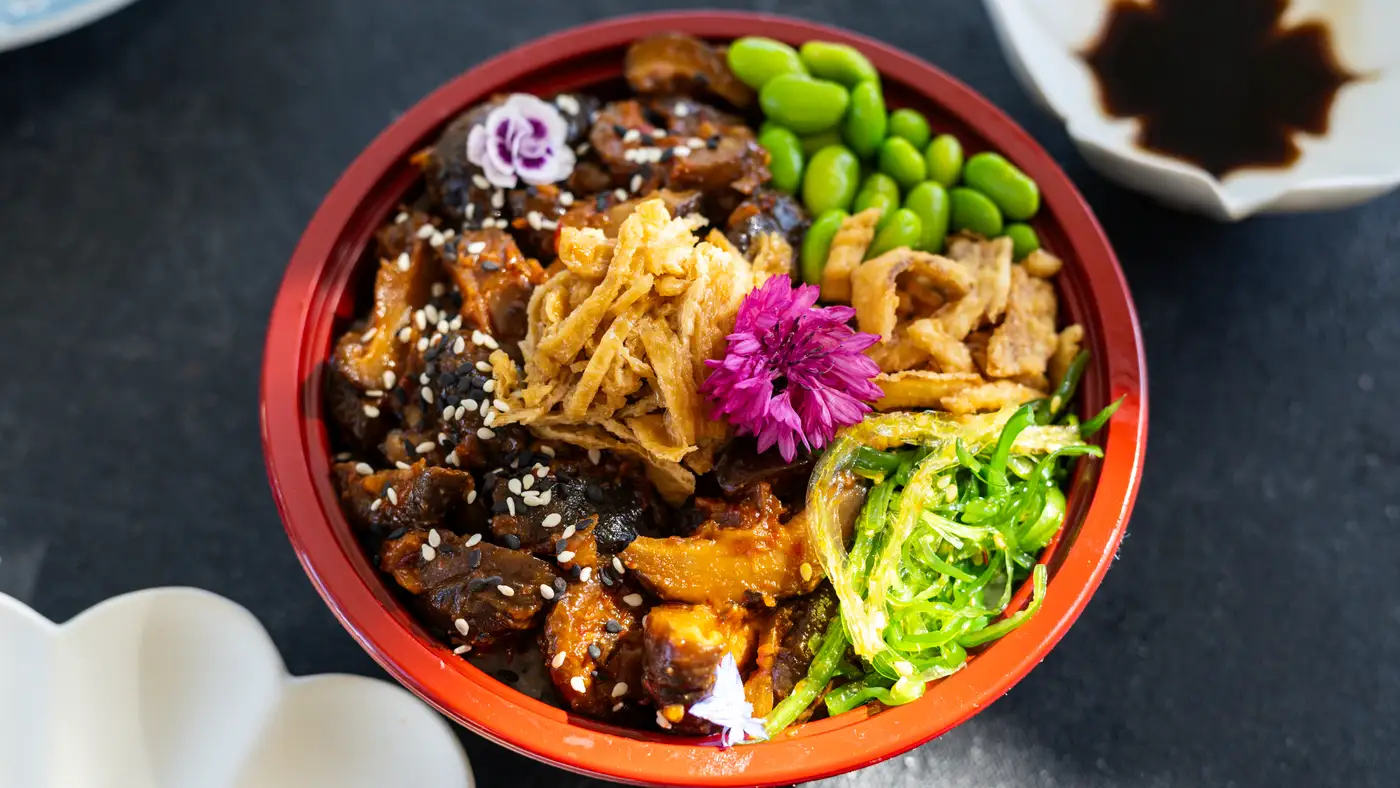 Sweet and smokey shiitake mushroom bowl